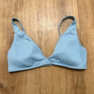 ROXY | Sky Blue Ribbed Swim Top